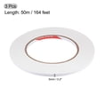 thumbnail image 2 of Unique Bargains 5mm x 50m/164ft Double-Sided Adhesive Tape Paper Backing 3 Rolls, 2 of 5