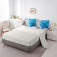 thumbnail image 3 of Manfei Cute Seashell 7pcs Queen Bedding,Calm Sea Waves Bedding Comforter Set Queen,Light Gray Reversible, 3 of 8