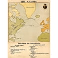 thumbnail image 2 of Vintage Maps 19x24 Black Modern Framed Museum Art Print Titled - The Voyages of John and Sebastian Cabot, 2 of 4