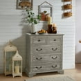 thumbnail image 2 of Aukfa 5 Drawers Dresser for Bedroom,Tall Dressers Chest of Drawers,Ancient Gray, 2 of 7