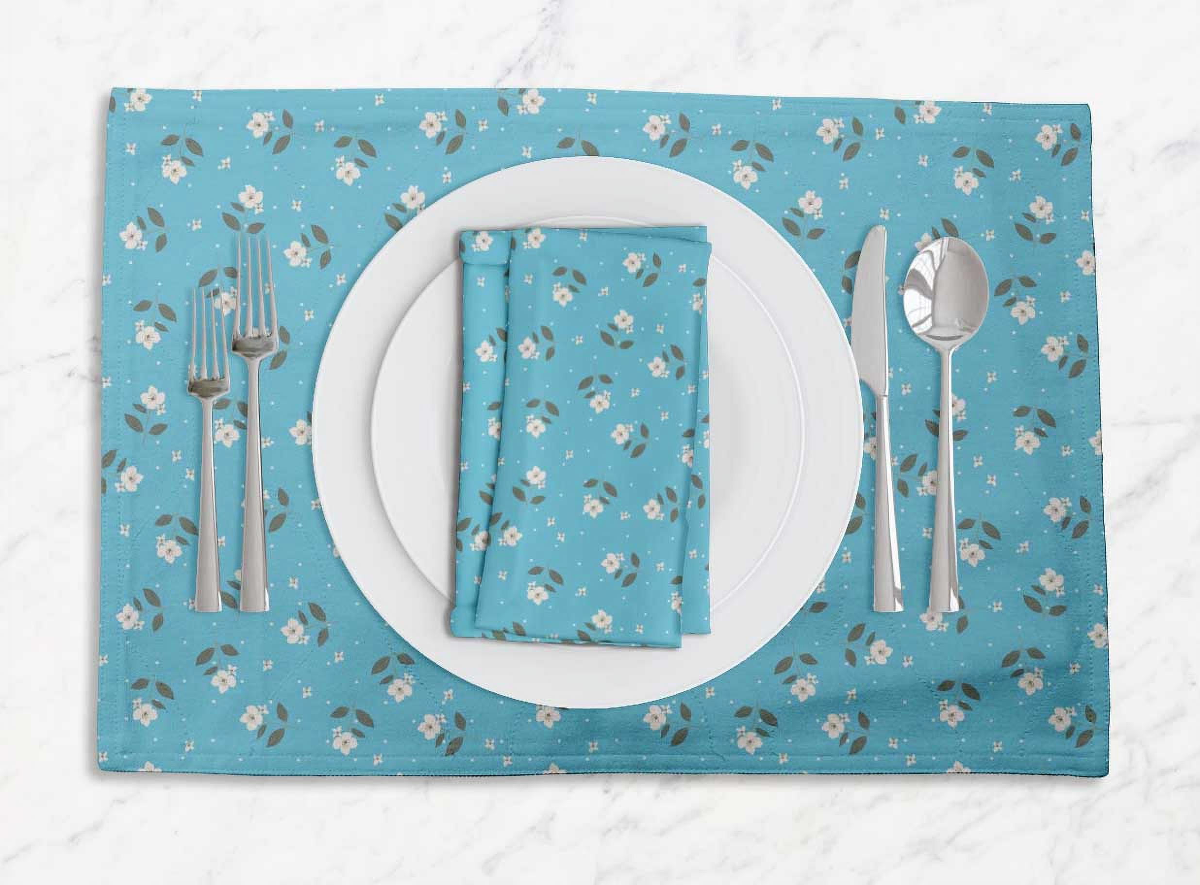 Details about   S4Sassy Dot & Cardamine Dining Room Tablemats With Napkins set-FL-931B 