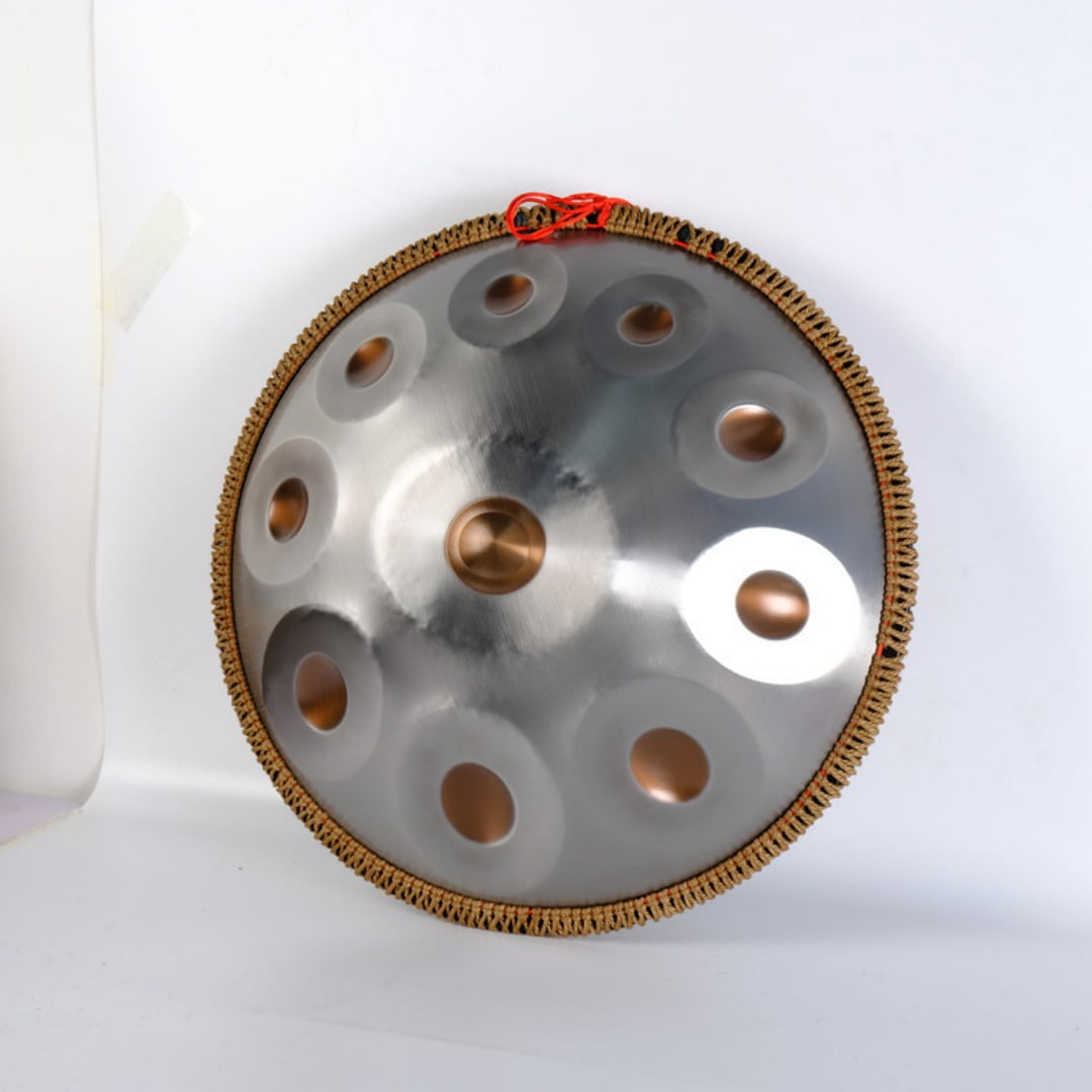 10 Notes Silver Solid Color Handpan Drum Steel Percussion Instrument