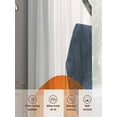 thumbnail image 6 of Bohemian Abstract Sheer Curtains for Living Room Bedroom, Geometric Line Circle Leaves Modern Art Light Filtering Sheer Curtains, Rod Pocket Voile Window Drapes, 2 Panels Set 52"x 84", 6 of 7