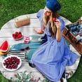 thumbnail image 6 of Farmhouse Round Tablecloth 54 inches Summer Blue Car with Cactus Succulents Wood Grain Waterproof Oil-Proof Table Cloth Round Table Cover for Holiday Party Picnic Dinner Decor Indoor and Outdoor Use, 6 of 9