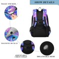 thumbnail image 4 of FORMRS Unisex School Backpack 17" Student Travel Bag with Laptop Compartment, Purple Starfish Pattern, 4 of 7