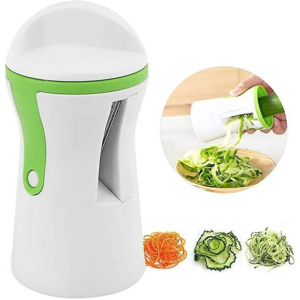 Cortador en espiral de fideos vegetales, cortador de vegetales 2 en 1, fabricante de espaguetis