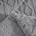 thumbnail image 4 of JML 3 Piece Sherpa Blanket For Bed,Winter Warm 3 Ply Fleece Borrego Blanket,Queen 75"x83",Grey, 4 of 8