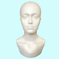 COSMOBETTY Display Heads for Hats Mannequin Head Plastic 1Set White Painting Learners
