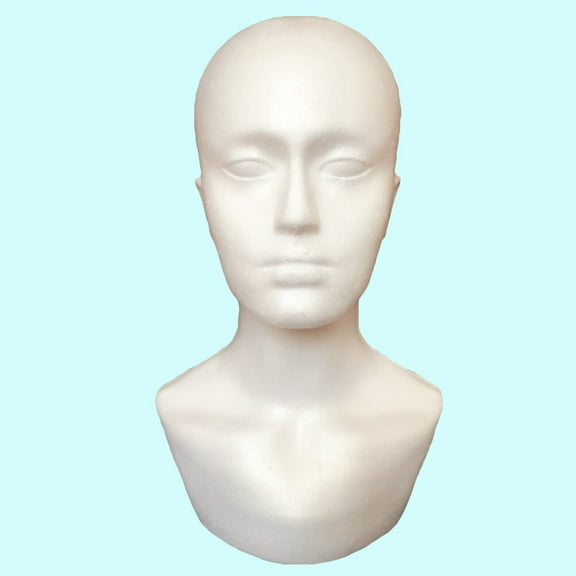 COSMOBETTY Display Heads for Hats Mannequin Head Plastic 1Set White Painting Learners