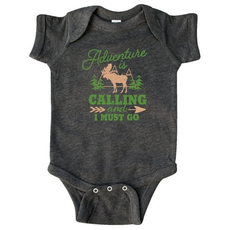 

Inktastic Vintage Adventure is Calling and I Must Go with Moose Gift Baby Boy or Baby Girl Bodysuit