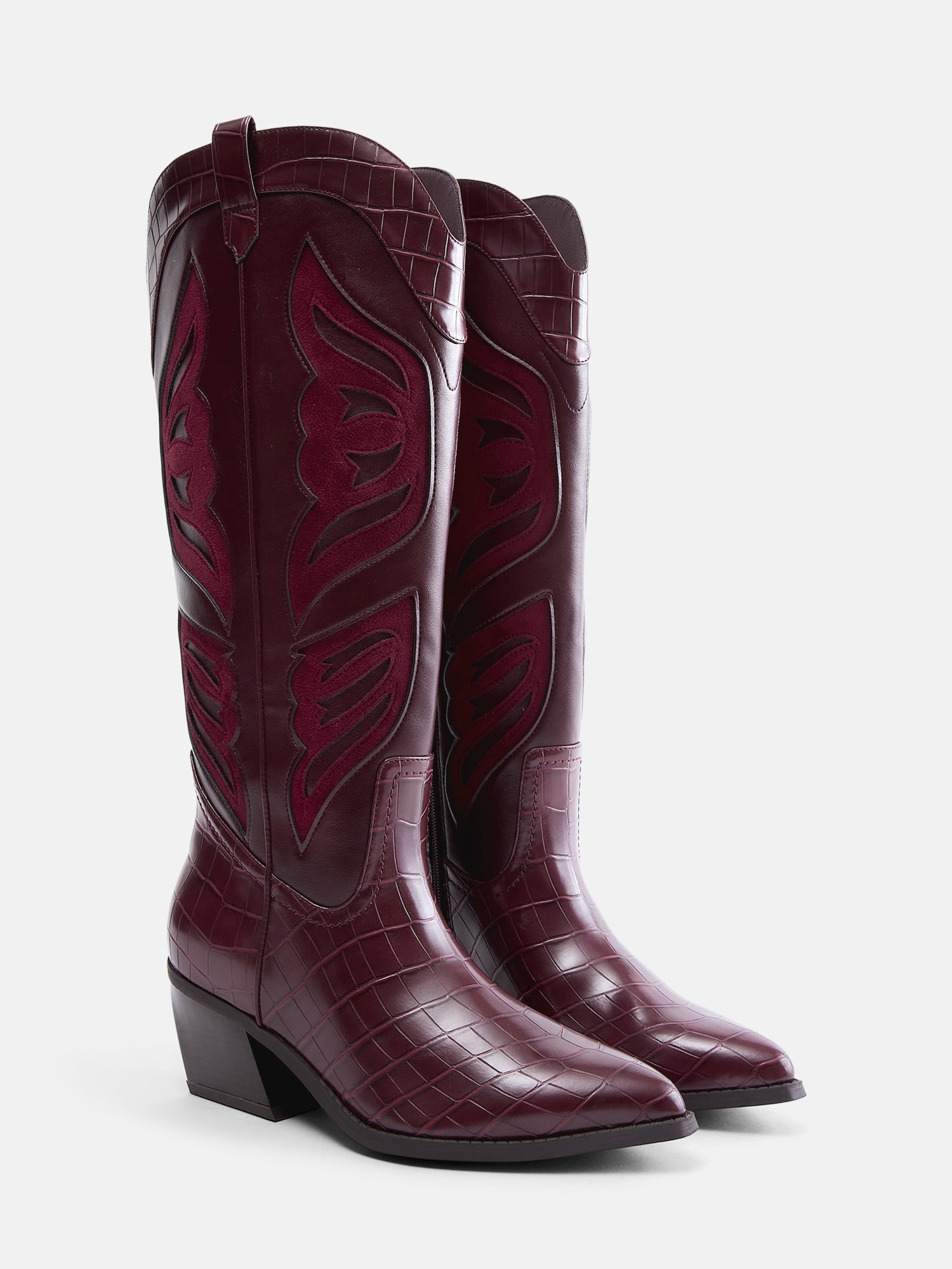 Madden NYC Women's Faux Leather Croco Butterfly Boots