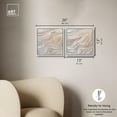 thumbnail image 5 of Silver Waves Set Canvas Set of 2 Earth Tone Abstract by Art Remedy, White Frame, 12 x 12, 5 of 6