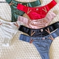 thumbnail image 2 of Bragas de mujer, bragas de Bikini, ropa interior Sexy a la moda, tangas de tiro bajo sin costuras, bragas decorativas de Metal en forma de V, bragas de horquilla alta para mujer Tan Jianjun unisex, 2 of 2