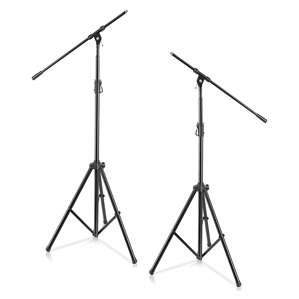 Pyle Adjustable Boom Extending Universal Microphone Tripod Stand, 2 Pack