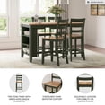 thumbnail image 2 of Signature Design by Ashley Gesthaven Dining Side Chair Set (2), Natural/Green, Farmhouse Wood Chairs with Ladderback Design, 2 of 9
