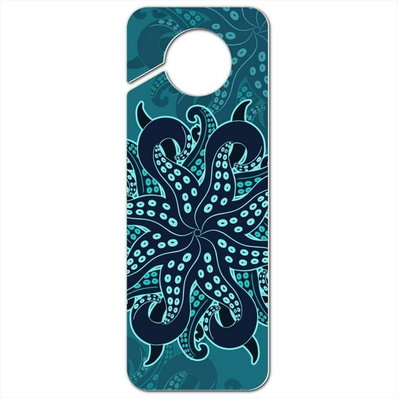 Octopus Squid Tentacles Plastic Door Knob Hanger Sign