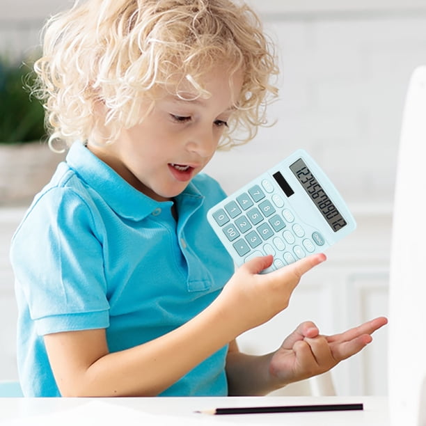 Xihbxyly Calculadora de Pantalla Grande, con Batería Solar, Botones Extragrandes, para Uso En Casa, Oficina y Escuela, Diseño Portátil y Eficiente.