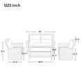 thumbnail image 7 of Highsound 4 Piece Patio Furniture Set, Wicker Outdoor Conversation Set with Cusions & Coffee Table, Rattan Sofa Chair Set, Gray, 7 of 7