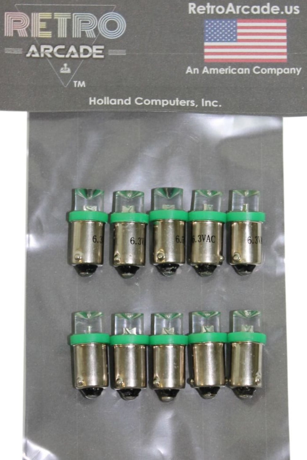 10 Pack White Pinball 6.3v LED Round Replacement Bulbs 44/47