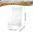 thumbnail image 2 of Uxcell 22 x 20 Inch Dining Chair Covers Protector, Plastic Dining Seat Cover, Clear, 2 of 6