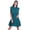 Dark Teal Green, variant on Moomaya Womens Ruffle Sleeve A,Line Schiffli Dress Solid Designer Party Dress