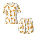 thumbnail image 4 of Lsque Cartoon Squirrel Women's Short-Sleeved Pajama Set - 2 Piece Soft and Lightweight Sleepwear Set-3X-Large, 4 of 9