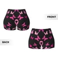 thumbnail image 6 of Yiaed Breast Cancer Print Women's Athletic Shorts Running Shorts Sporty Short High Waisted Elastic Workout Shorts for Yoga Gym Running & Sports -XX-Large, 6 of 8