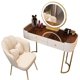 thumbnail image 4 of Nordic Light Full Body Luxury Makeup Dressing Penteadeira Table LED Mirror Bedroom Vanity Mirror Dresser Cabinet Include Chair My Lux Decor Round, 4 of 14