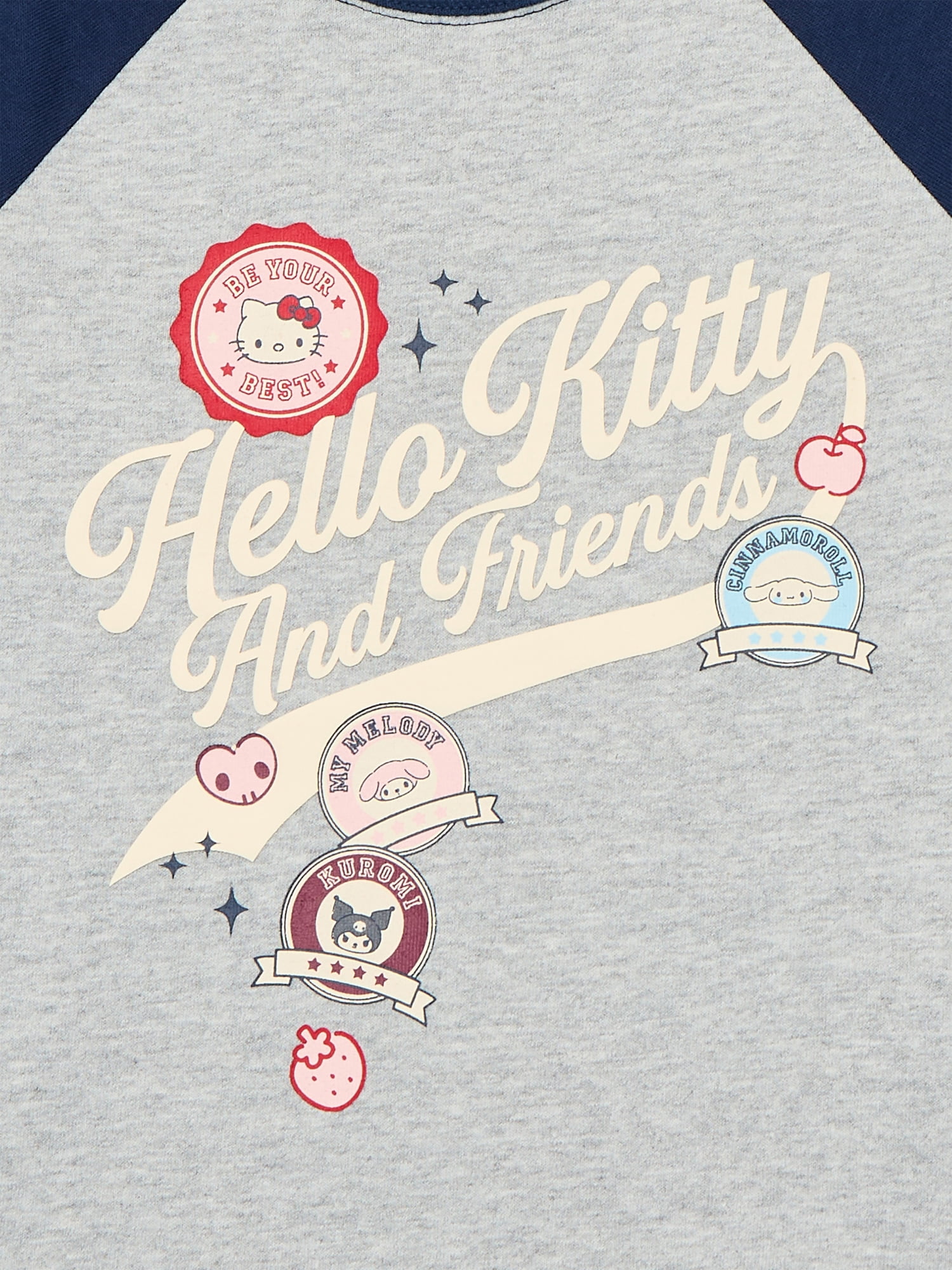 Wonder Nation Hello Kitty Baby and Toddler Girls Cotton Graphic Tee with Long Sleeves, Sizes 12M-3T