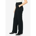 thumbnail image 3 of Woman Within Plus Size Stretch Ponte Knit Pull-On Wide-Leg Pants, 3 of 6