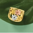 thumbnail image 5 of Ross-Simons Italian 14kt Tri-Colored Gold Floral Ring, Women's, Adult, 5 of 6