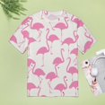 thumbnail image 4 of Flamingo Pattern Women's T-Shirt Short Sleeve T Shirts Tops Tee Ladies Loose T, 4 of 6