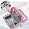 thumbnail image 3 of Toplive Cable Organizer Pouch, Electronic Organizer Travel Case Portable Waterproof Double Layers All-in-One Storage Bag for Cord, Charger, Phone, Earphone-Pink, 3 of 7