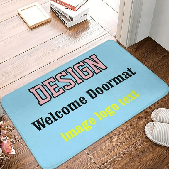 Custom Entrance Welcome Door Mat with Logo Photo Customize Personalized Kitchen Rugs Outdoor Floor Doormat Unique Home Decor Gift 17 30in40 60cm.