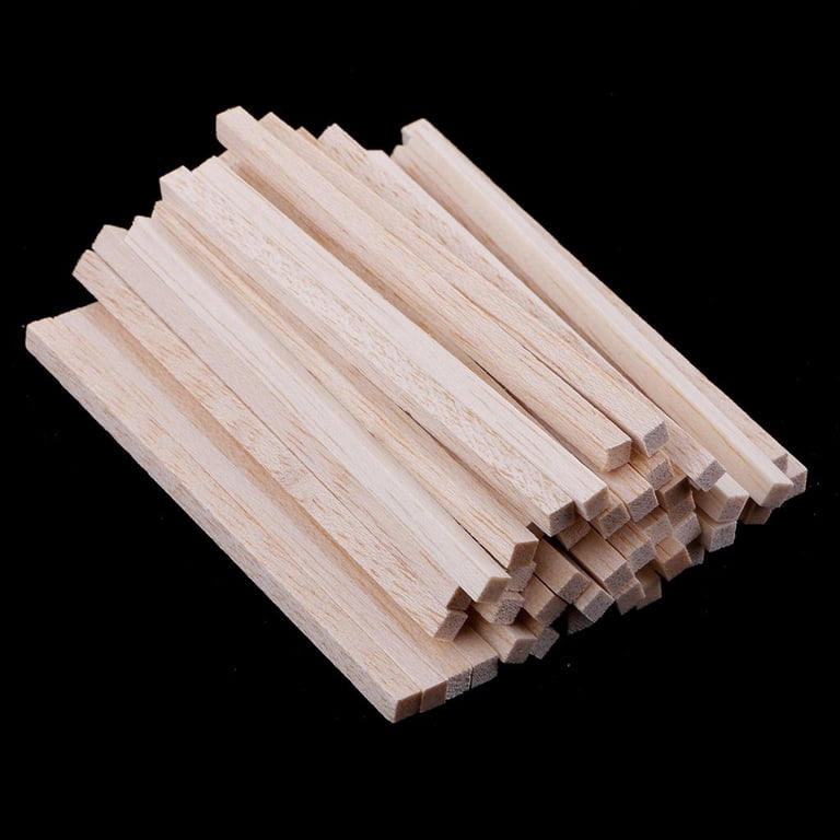 Square Stick Popsicle Sticks 100Pcs Wooden Sticks Balsa Wood Sticks, Square Wooden ...