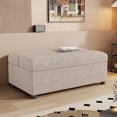 thumbnail image 6 of Harper & Bright Designs Twin Size Folding Ottoman Sleeper Bed with Mattress, Fold Out Sleeper Sofa Bed, Convertible Ottoman into Sofa Bed for Living Room Small Apartment Office, Light Gray, 6 of 17