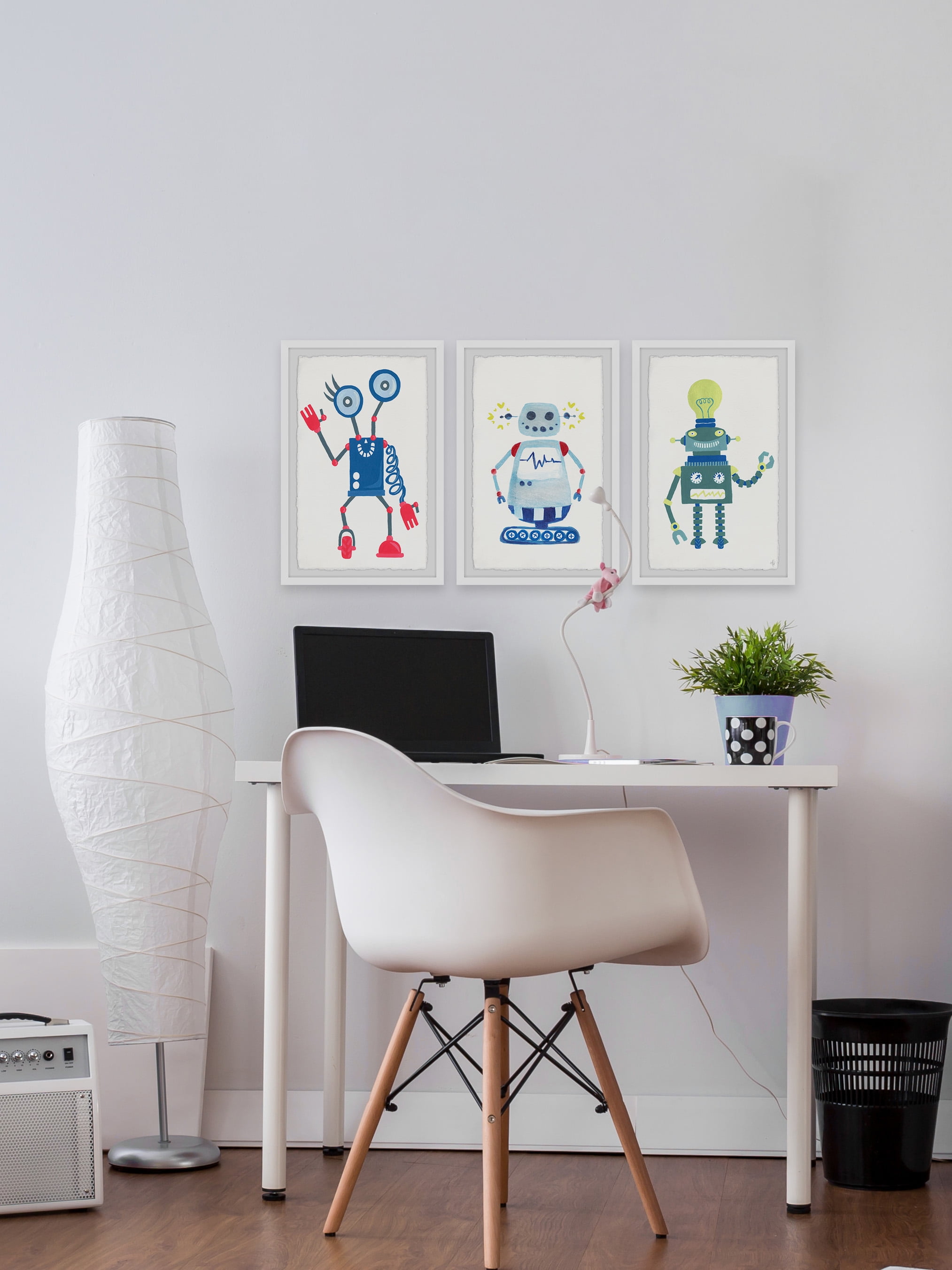 Marmont Hill Cool Robots Triptych, Art Prints, 90.00" x 1.50"