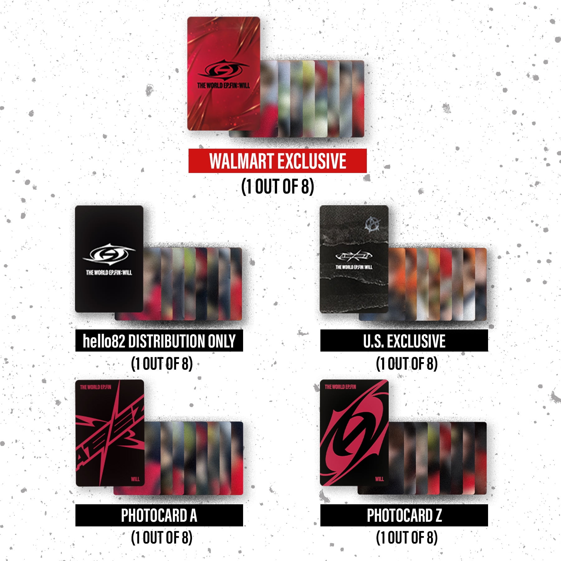 ATEEZ YEOSANG WORLD EP FIN WILL WALMART EXCLUSIVE PHOTOCARD