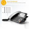 thumbnail image 4 of DECT 6.0 Corded/Cordless Home Phone with 1-Handset and Answering Machine, Smart Call Blocker, Caller ID, Large Backlit Display, Big Button, Speakerphone, Intercom: CL84118 (Charcoal Black), 4 of 4