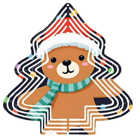 Metal Hanging Christmas Tree Wind Decorations – Festive Garden Spinners with Colorful Ornaments Design for Yard and Garden Cheer Metal Hanging Christmas Tree Wind Decorations – Festive Garden Spinners with Colorful Ornaments Design for Yard and Garden Cheer