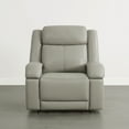 thumbnail image 5 of CHITA Genuine Leather Power Recliner Chair with Adjustable Headrest, Gray, 5 of 15