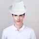 thumbnail image 5 of Sombrero de verano retro a rayas para hombre y mujer, con circunferencia de 56-58 cm, para exteriores, protector solar, estilo jazz, 5 of 5