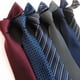 thumbnail image 2 of Corbata de hombre de tela teñida con hilo de poliéster, ropa de negocios, corbata a juego, 2 of 6