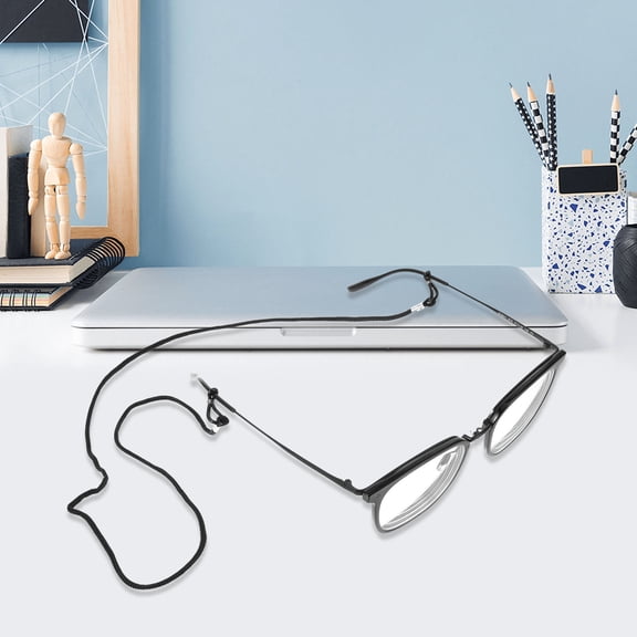 Masteelf 12 Pcs Black Eyeglass Holder Anti- for Glasses Lanyard Man