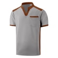 thumbnail image 4 of Awdenio Mens Tshirts Short Sleeve Casual Fashion Tee Shirts Color Block Slim Fit Golf Shirt with Pocket, 4 of 9
