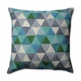 thumbnail image 1 of Pillow Perfect 598581 Triangle Grid Blue & Grey Square 16.5 in. Throw Pillow, 1 of 1