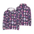 thumbnail image 6 of Bingfone cute Skull rainbow mushroom Men's Drawstring Hoodie Long Sleeve Pocket Sweatshirts-4X-Large, 6 of 6