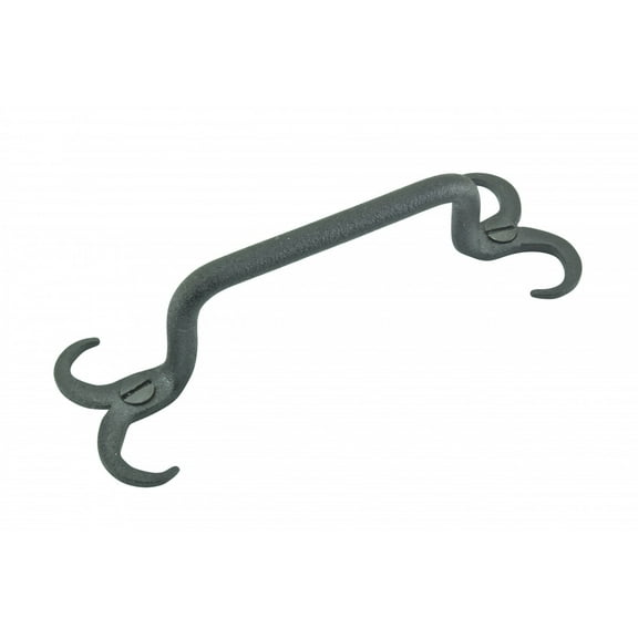 Renovators Supply Black Wrought Iron Cabinet Handle 4.5" L Rustic Decorative Horn Tip Pull Handle Rust Resistant Drawer and Dresser Door Pulls w/Screws