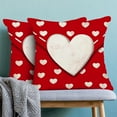thumbnail image 2 of Valentine''s Day Pillow Covers 18x18 Set of 2, White Hearts Throw Pillow Covers Red Valentine''s Day Decorative Pillowcase Valentine''s Day Decor for Home Couch Sofa Outdoor, 2 of 6