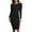 Black, variant on PrettyGuide Women's Boat Neck Bodycon Sweater Dress Long Sleeve Slim Fit Solid Ribbed Knit Midi Pullover Dresses